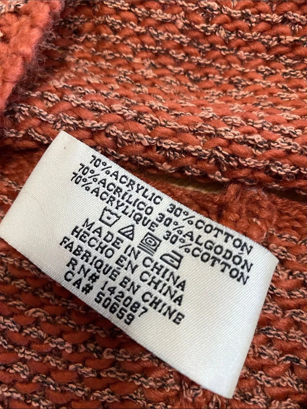 Simply Noelle Rust and Cream Knit Accessory Set